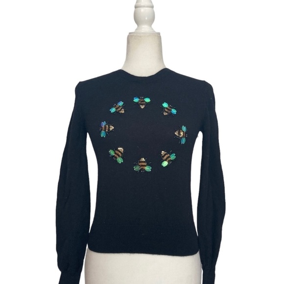 Markus Lupfer Bee Ring Embellished Wool Sweater Wool black Size XS-S - Picture 3 of 8